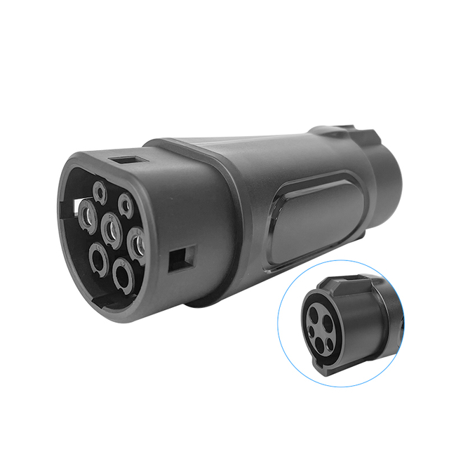Adaptador de conector EV Type1 para Type2 32A 250V para veículo elétrico